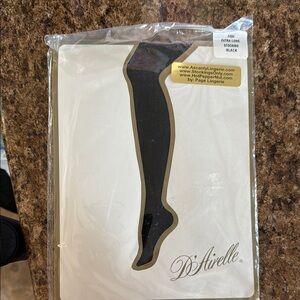 D’Airelle Brand #404 Black Extra Long Stockings. 3 pairs included. Vintage.